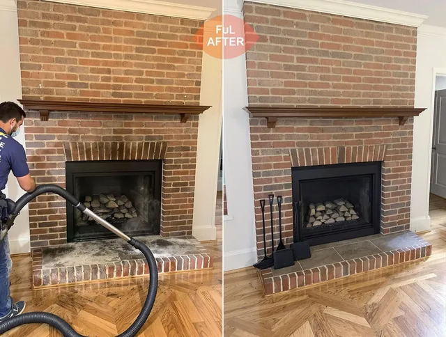 Florence-Graham Chimney Sweep carefully sanitizing a fireplace in Florence-Graham, CA