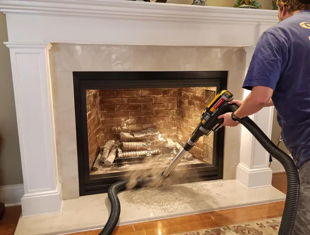 Fireplace cleaning performed by Florence-Graham Chimney Sweep in Florence-Graham, CA