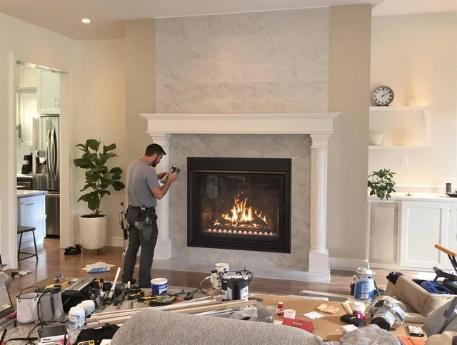 Newly installed fireplace by Florence-Graham Chimney Sweep in Florence-Graham, CA